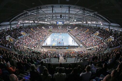Handballspiel in der Porsche-Arena